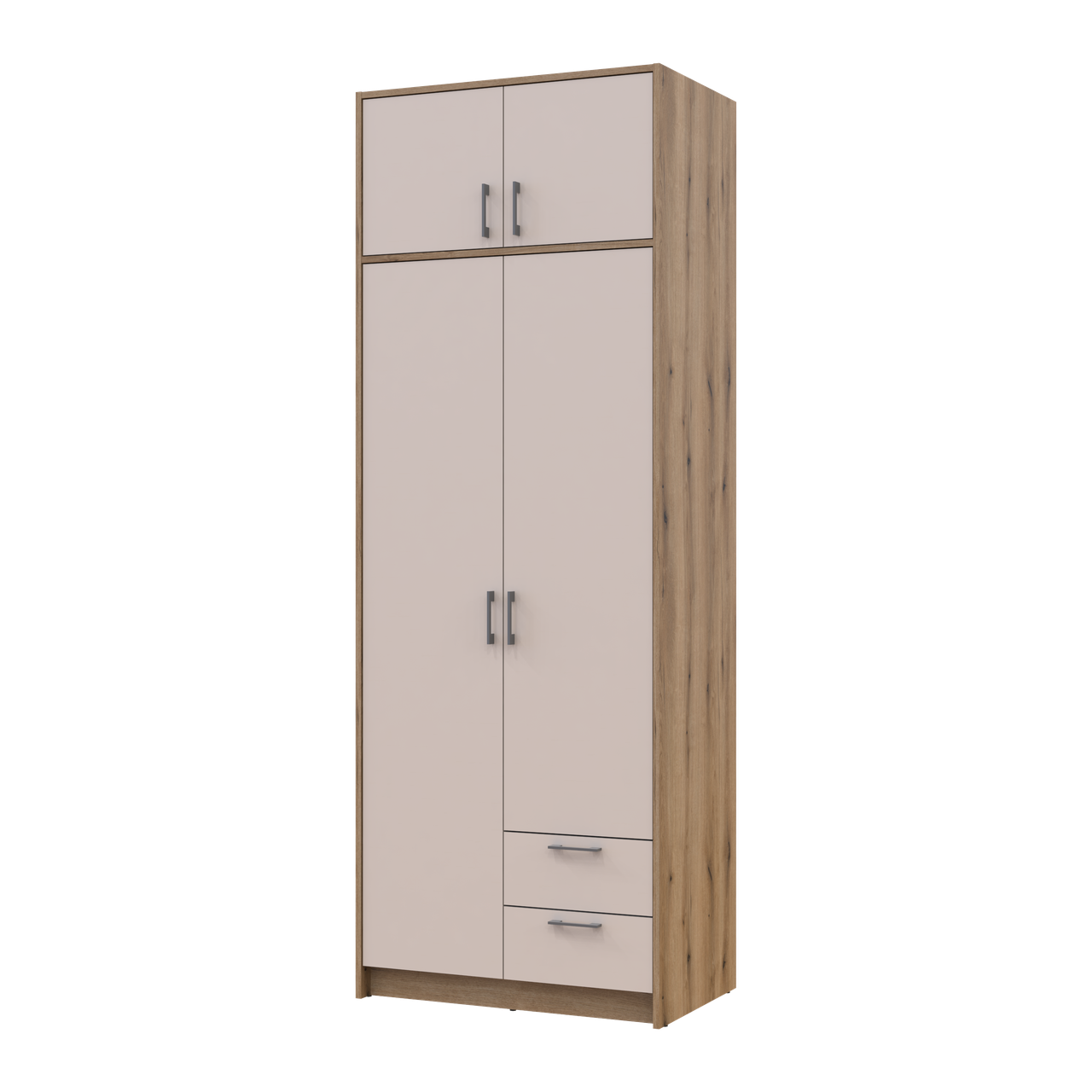 Шкаф для одежды распашный Doros Ронди с антресолей 2ДСП 82х52х236 см Дуб Артизан/Кашемир (80737809)