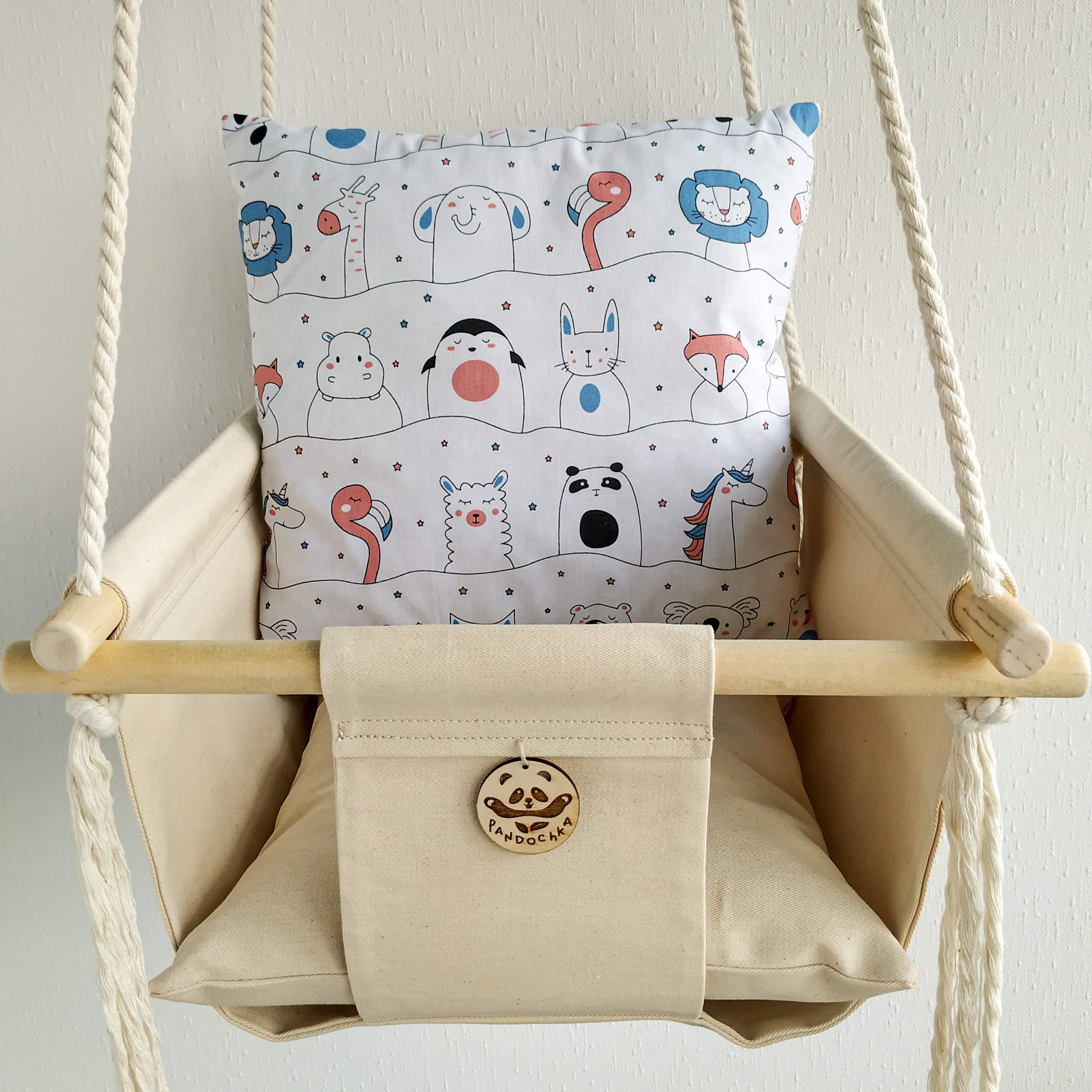 Тканинна дитяча гойдалка 40х40 см Тварини (15850386-De)