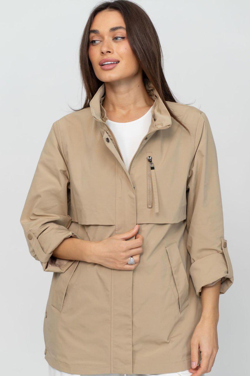 Ветровка женская Plus Size р. 48 Бежевый (33304157)