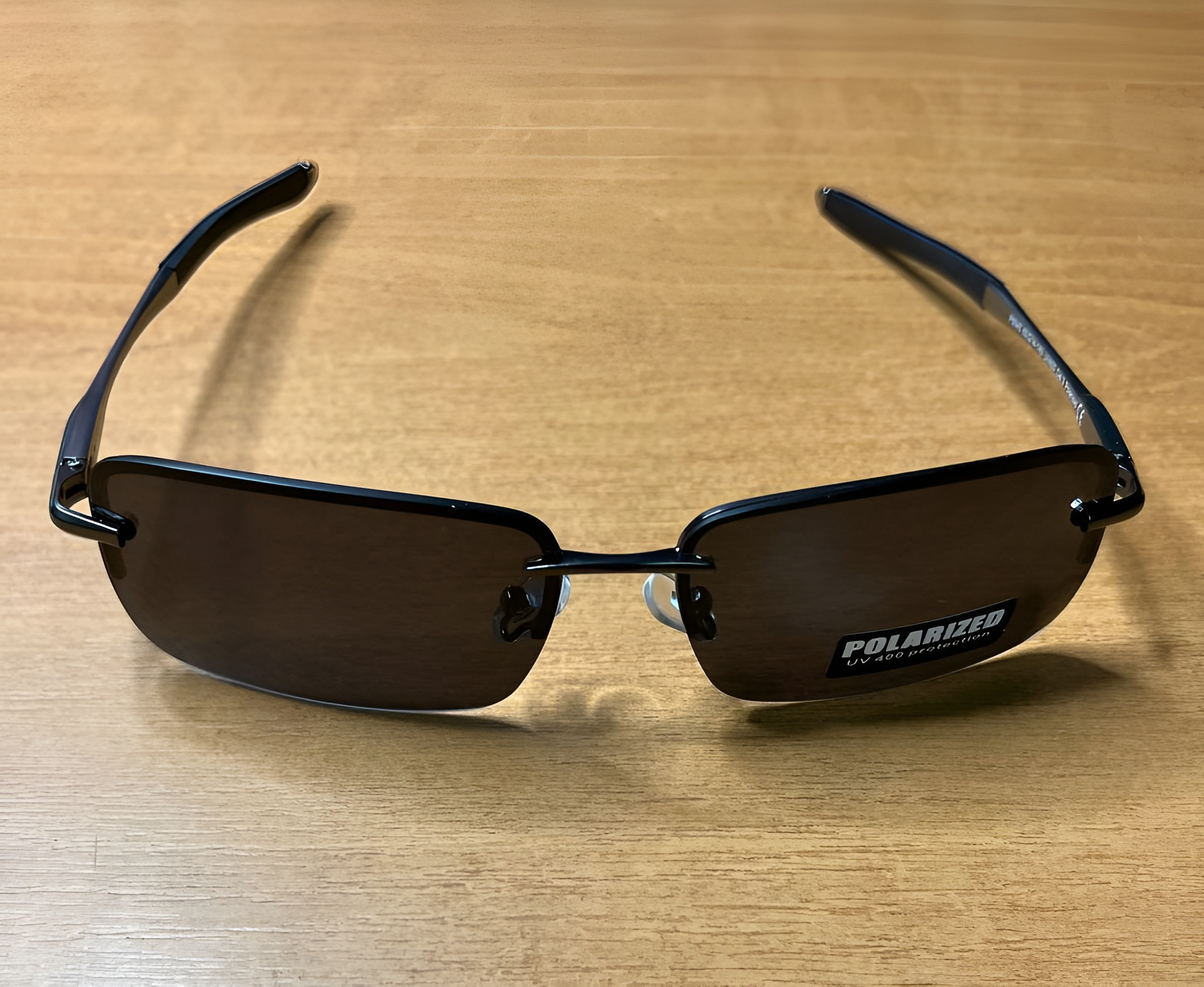 Солнцезащитные очки мужские поляризационные антибликовые квадратные дымчатые линзы Темно-серый (a205739e) - фото 3