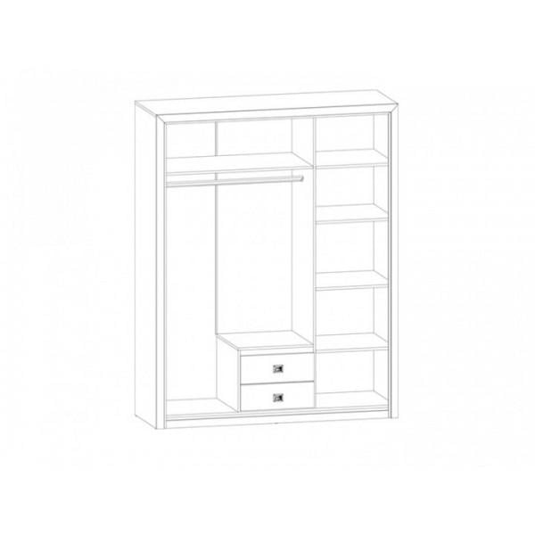 Шафа для спальні 3-дверна Gerbor Коен 2 SZF3D2S з дзеркалом з ДСП 1635х565х1200 мм Сосна Каньон/Дуб Корабельний (5145) - фото 3 Шафа для спальні 3-дверна Gerbor Коен 2 SZF3D2S з дзеркалом з ДСП 1635х565х1200 мм Сосна Каньон/Дуб Корабельний (5145) - фото 3