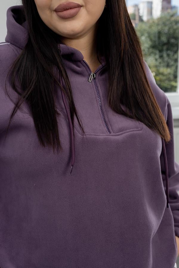 Спортивный костюм женский AKSAN зимний флисовый двойка 2XL Светло-фиолетовый (25.2777_light-violet_50(2XL)) - фото 3 Спортивный костюм женский AKSAN зимний флисовый двойка 2XL Светло-фиолетовый (25.2777_light-violet_50(2XL)) - фото 3