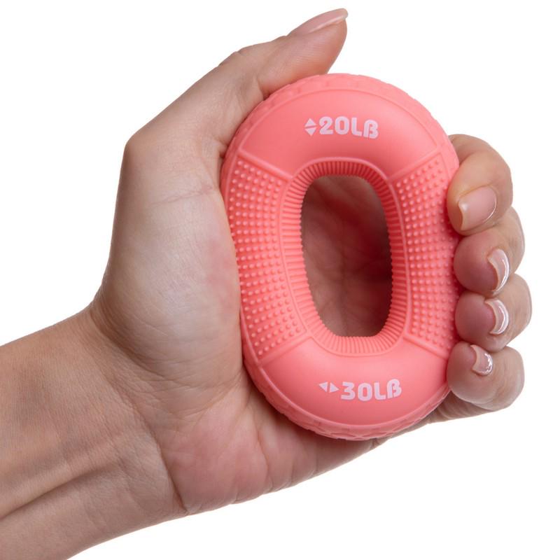 Эспандер кистевой Jello Кольцо нагрузка 9-32 кг Пудровый (FI-3815) - фото 2