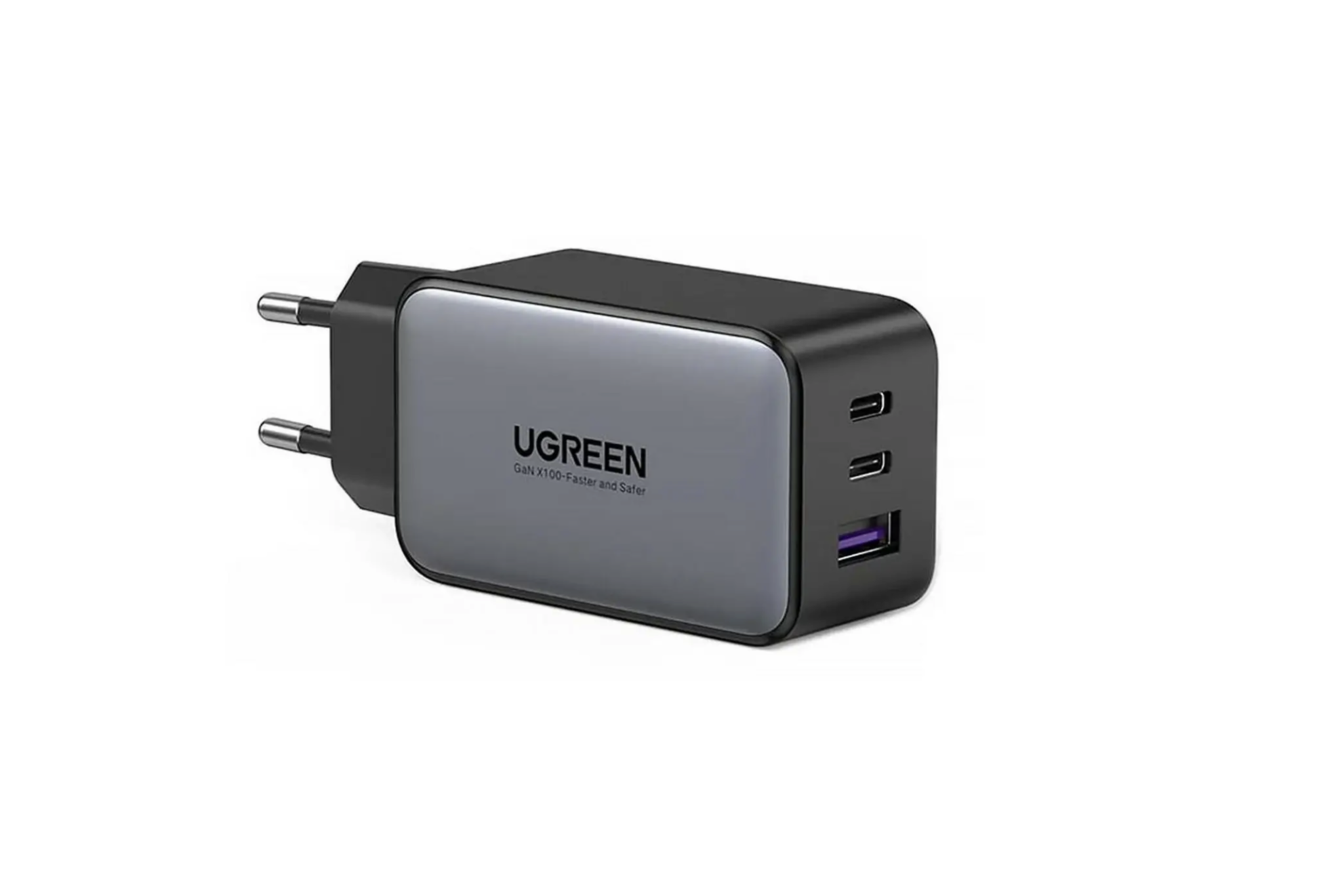 Зарядное устройство UGREEN CD244 Nexode GaN 2хUSB-C/USB-A PD 3.0/QC 4.0 Grey и кабель 65W (35514029)