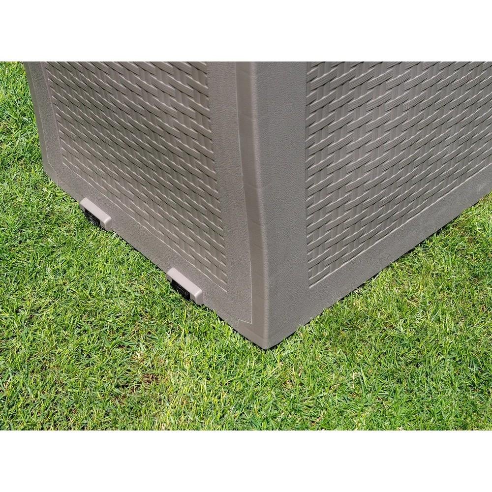 Ящик-скринька садова Keter Samoa Rattan Box 270 л Капучино (247468) - фото 4