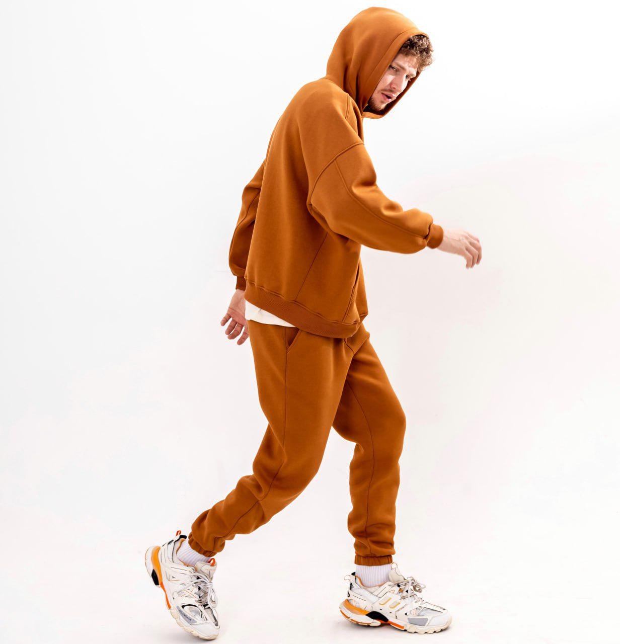 Спортивний костюм чоловічий Oversize Demi з начосом L/М Помаранчевий (BL7390-885) - фото 7 Спортивний костюм чоловічий Oversize Demi з начосом L/М Помаранчевий (BL7390-885) - фото 7