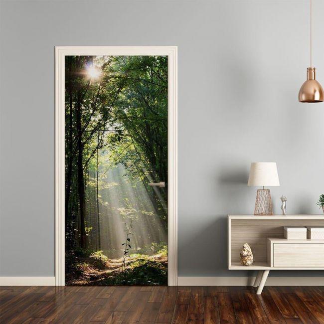 Наклейка интерьерная на двери Sticker Wall SW-00000943 Тропа в лесу 104х210 см