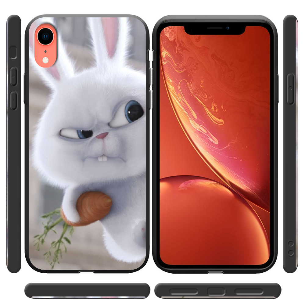 Чехол Boxface iPhone XR Rabbit Snowball Черный силикон (35417-up1116-38739) - фото 2