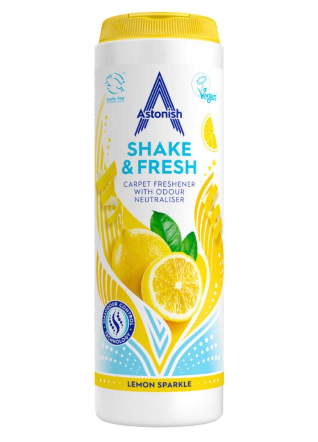 Освіжувач для килимів Astonish Shake & Fresh Lemon Sparkle 400 г