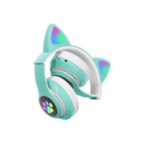 Навушники бездротові STN-28 LED з котячими вушками Бірюзовий (TVSTN3) - фото 4 Навушники бездротові STN-28 LED з котячими вушками Бірюзовий (TVSTN3) - фото 4