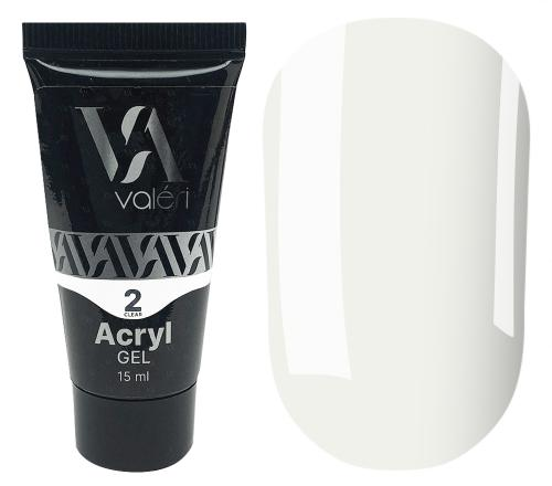 Полигель Valeri Acryl Gel 15 мл №02 Clear