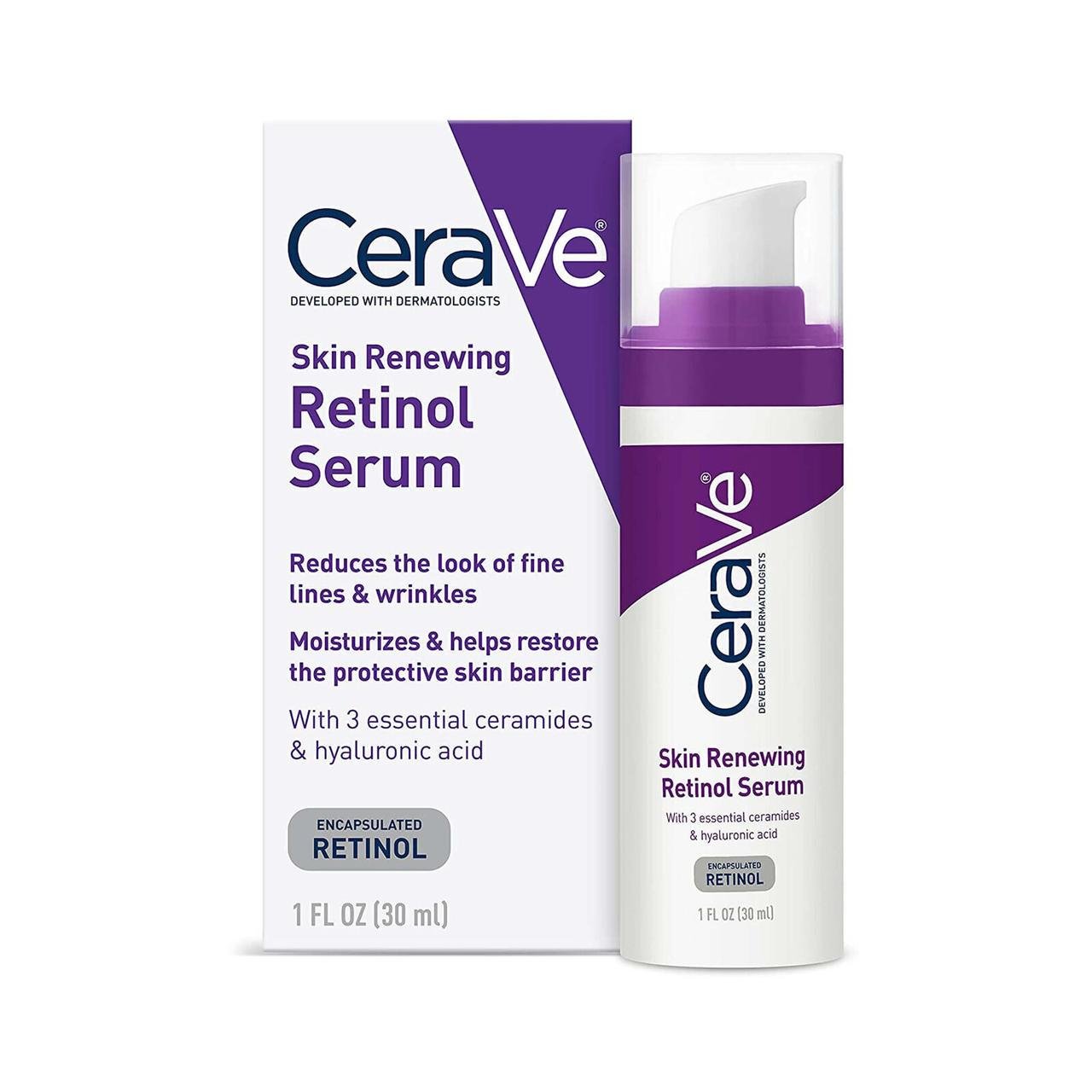 Сыворотка для восстановления кожи лица CeraVe Skin Renewing Retinol Serum с ретинолом 30 мл