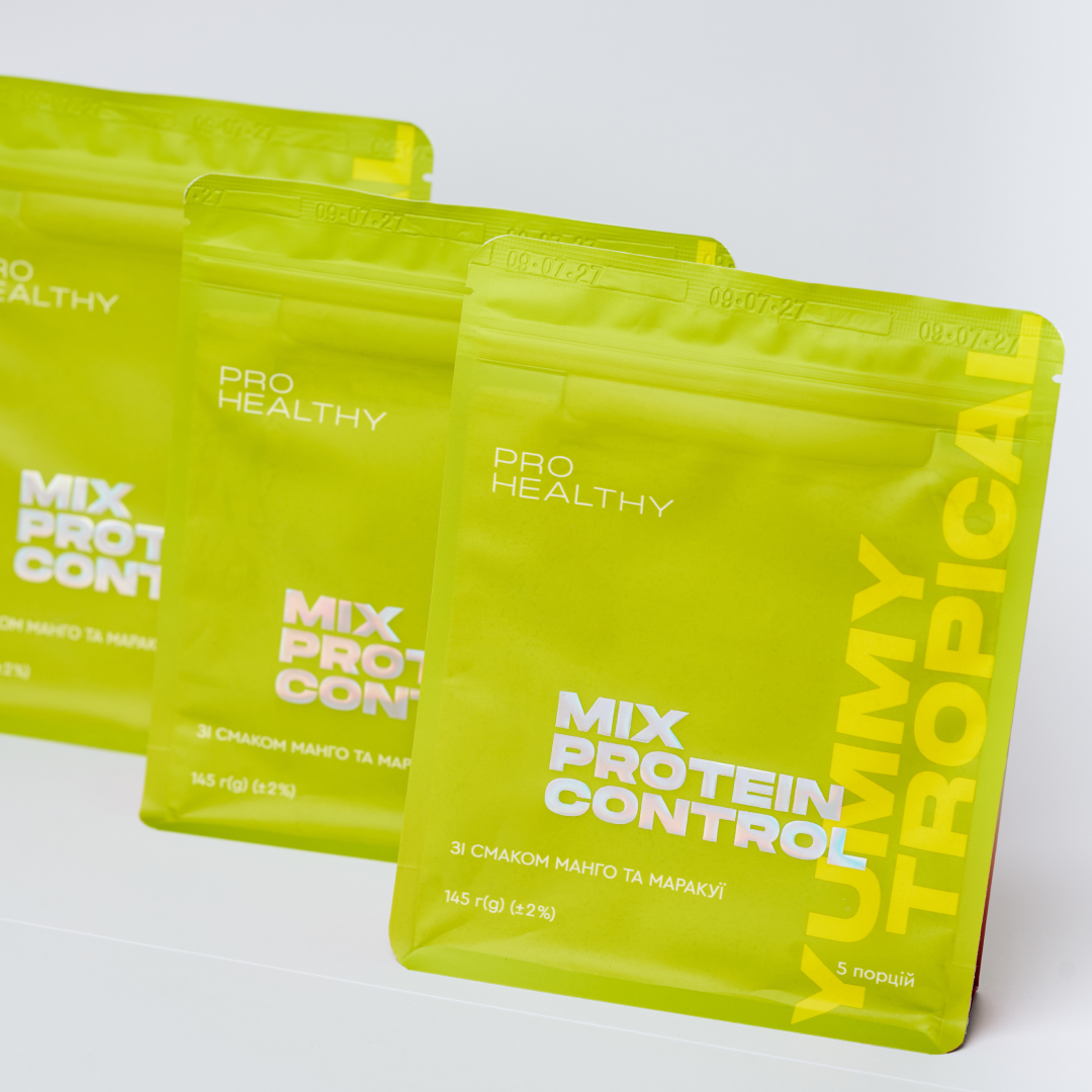 Жироспалювач низькокалорійний коктейль зі смаком манго та маракуї для зменшення ваги Mix Protein Control Yummy Tropical PRO HEALTHY CHOICE 145 г - фото 3