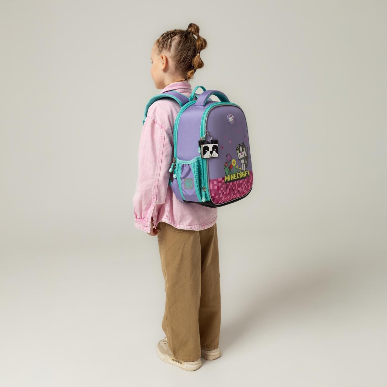 Шкільний рюкзак каркасний з ортопедичною спинкою YES Minecraft Pinky H-100 (550094/995066) - фото 14