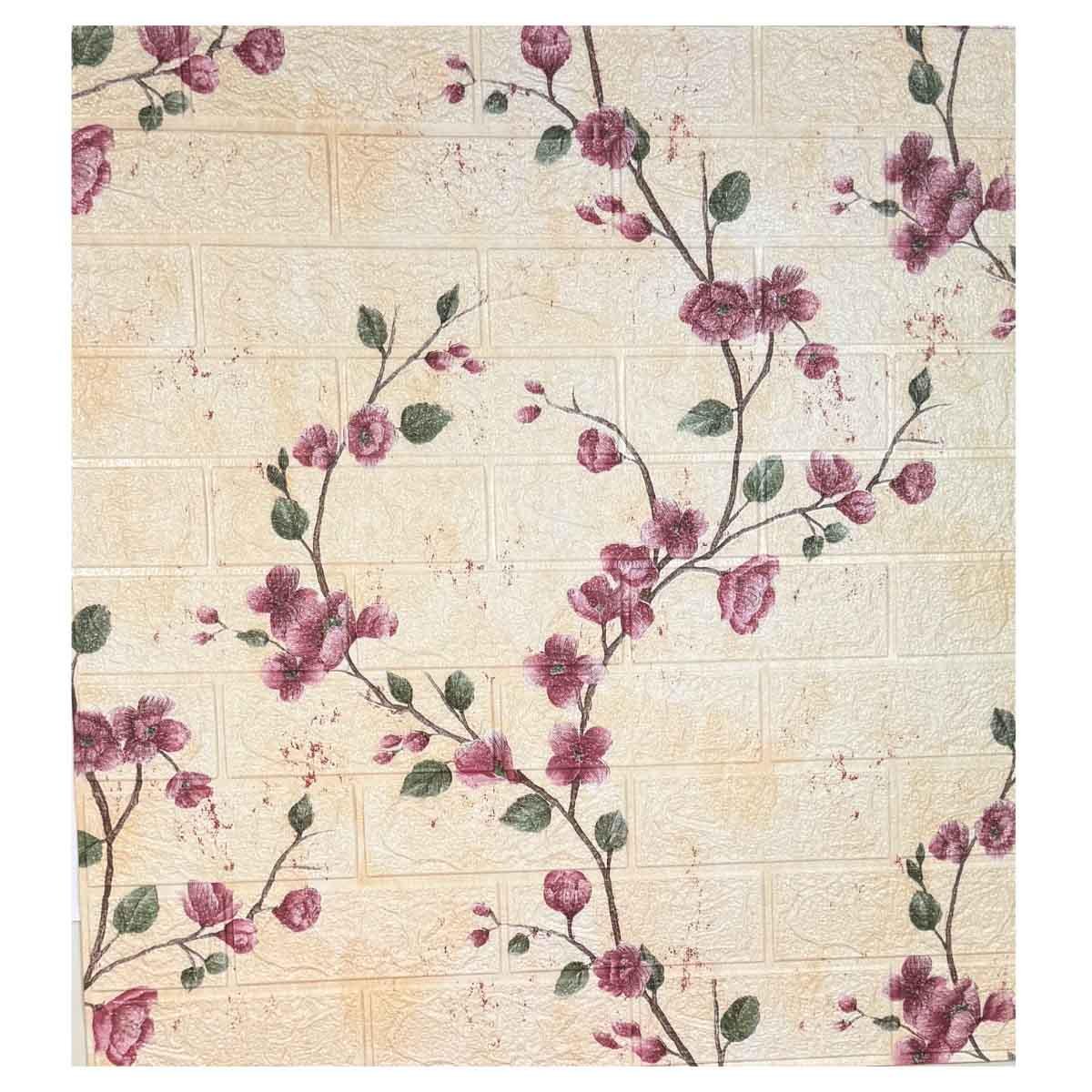 Самоклеющаяся декоративная 3D-панель Сакура 700x770x3 мм (833)