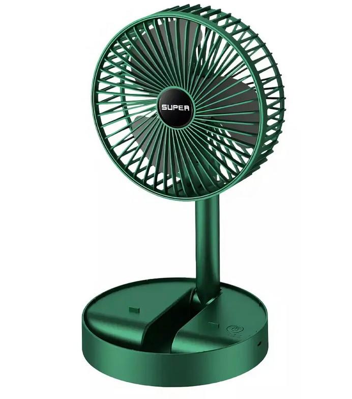 Вентилятор аккумуляторный с подставкой для телефона 3 режима Зеленый (10041) Вентилятор аккумуляторный с подставкой для телефона 3 режима Зеленый (10041)