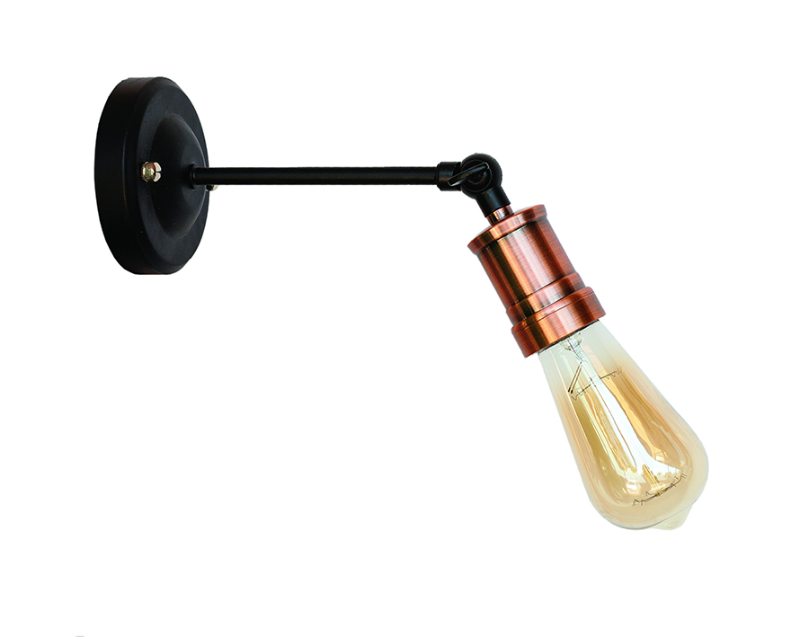 Бра Levistella Lofty подвижное с патроном AMP20 Черный/Медный (1963530374)
