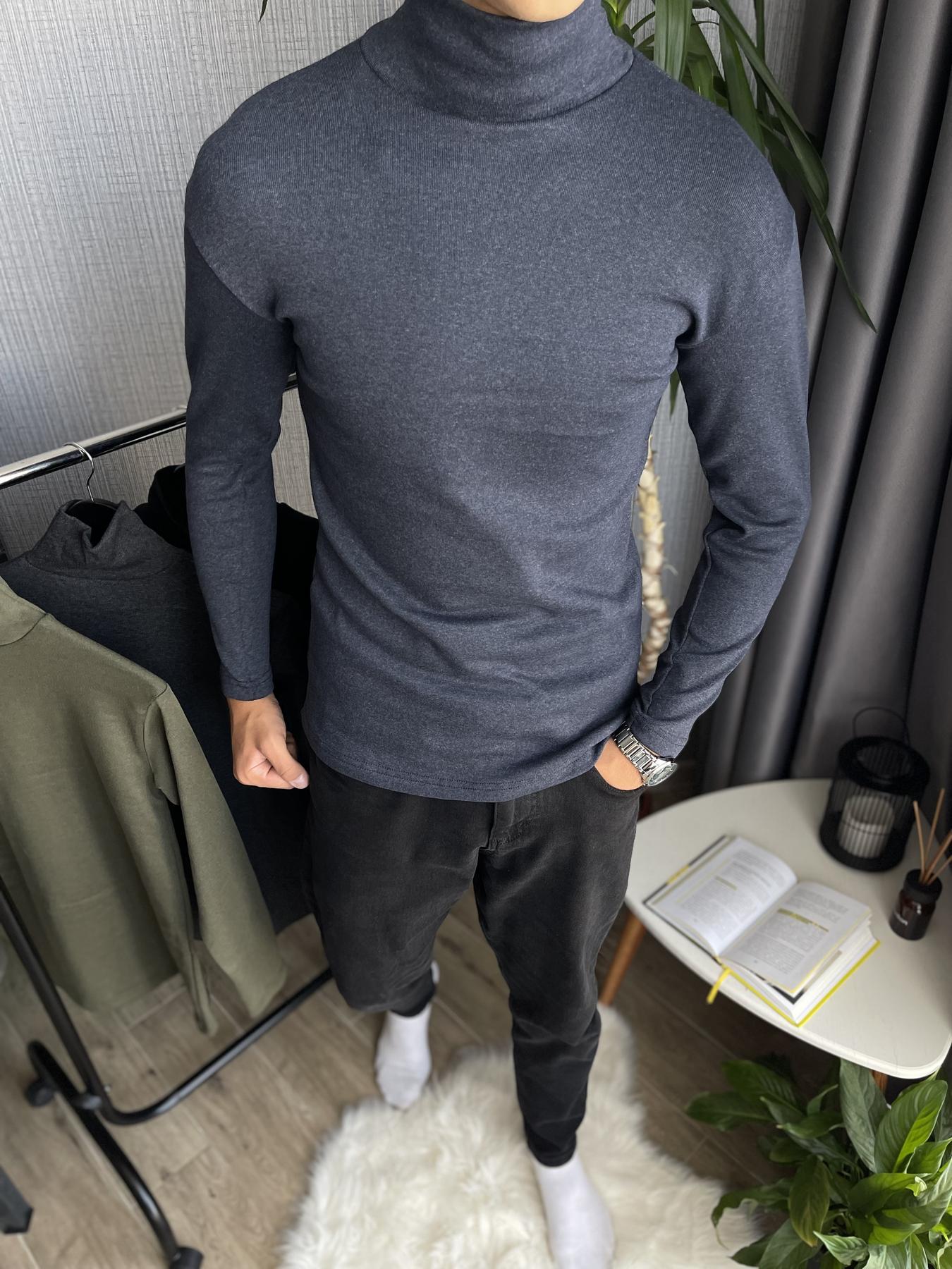 Гольф мужской зимний на флисе облегающий S Синий (26534/1/1) - фото 6 Гольф мужской зимний на флисе облегающий S Синий (26534/1/1) - фото 6