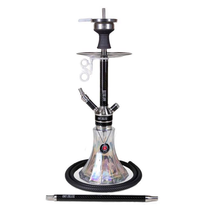 Кальян AMY Deluxe SS 22.02R Carbonica Pride S на 1 персону 65 см Черный/Прозрачный (1023497850)