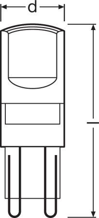 Лампа світлодіодна Osram S PIN 20 1,9W 230 V 200 lm 300° 2700K G9 (4058075811997) - фото 3