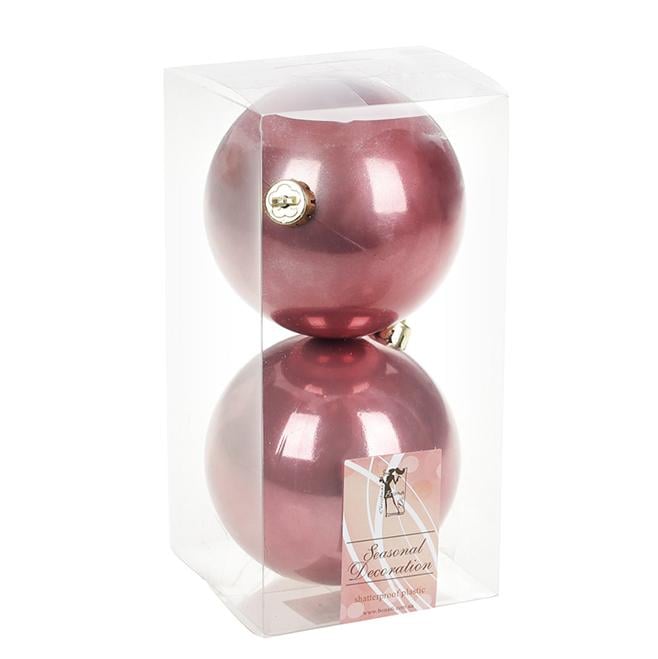 Набор пластиковых новогодних шаров Flora 2 шт. D-10 см (11675)