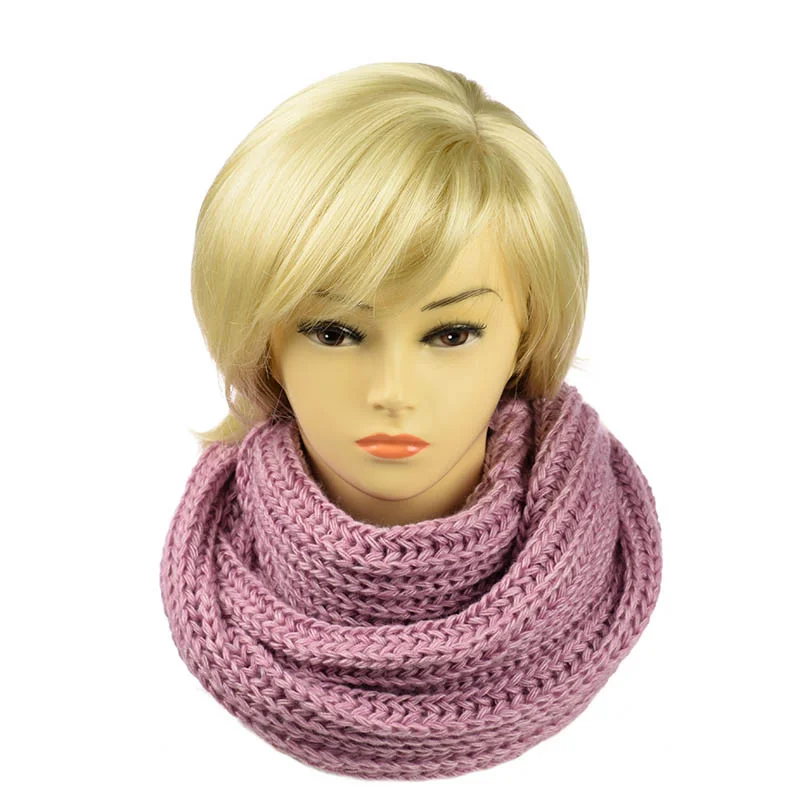 Женский шарф-хомут Английская резинка Сиреневый