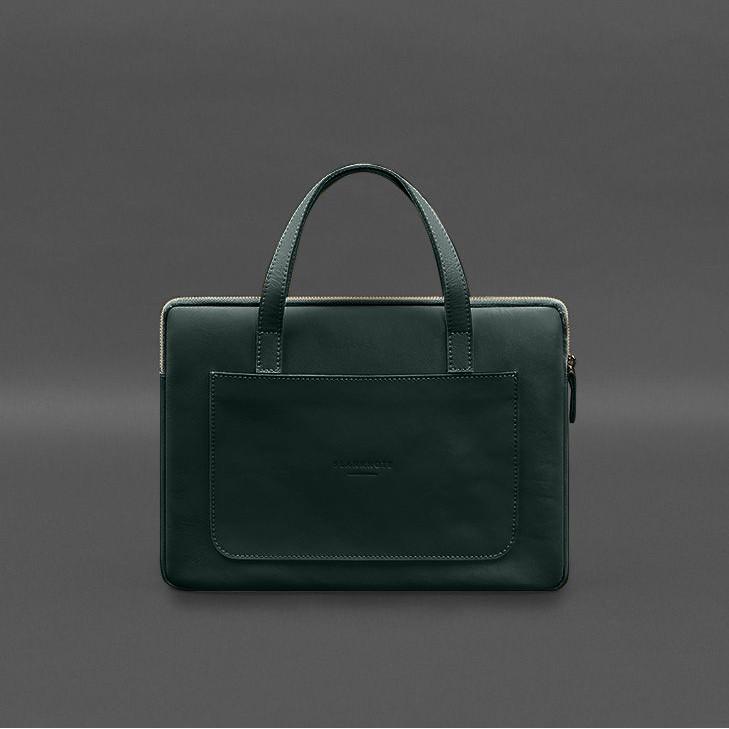 Чехол кожаный с ручками для ноутбука 13" Зеленый (A-028252) - фото 4 Чехол кожаный с ручками для ноутбука 13" Зеленый (A-028252) - фото 4