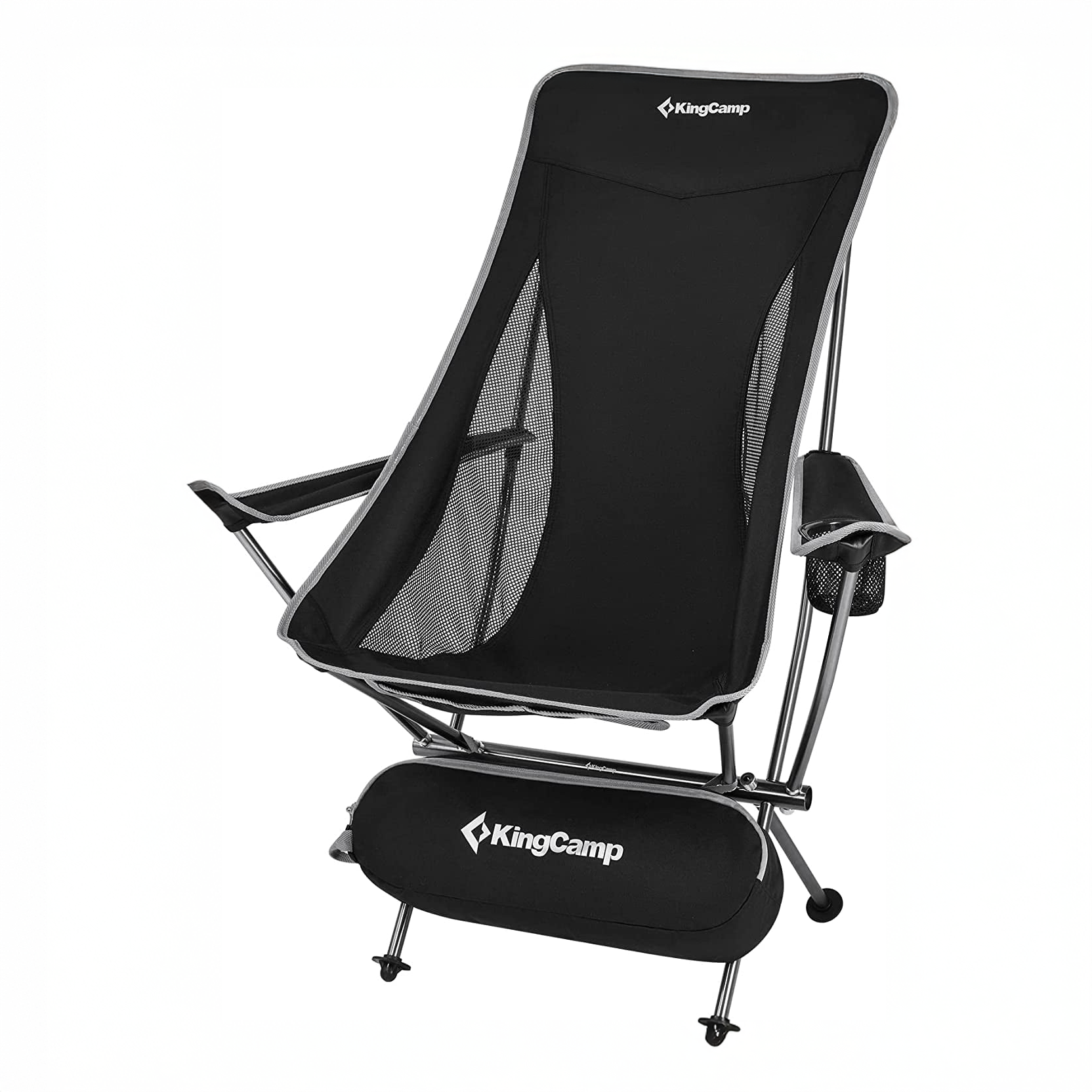 Стул туристический кемпинговый складной KingCamp с высокой спинкой и сумкой для переноски (001074)