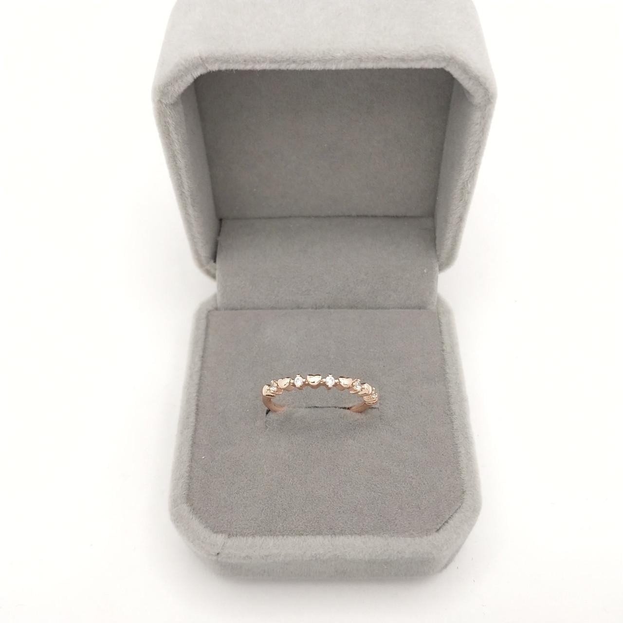 Кольцо женское Xuping Jewelry Искры любви в сердце ювелирный сплав золотистый циркон в бархатной коробочке (12965)