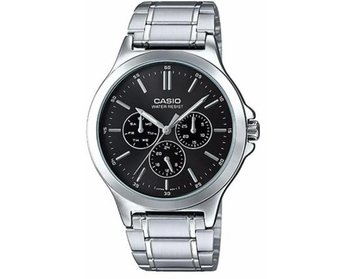 Наручные часы мужские Casio MTP-V300D-1AUDF d 41, 5 мм Серебряный/Черный (2447951280)