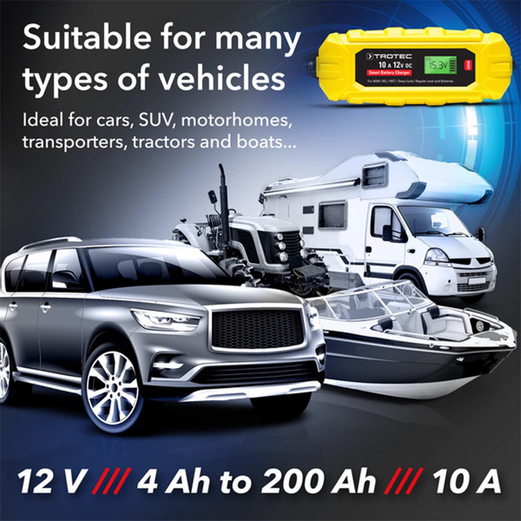 Зарядное устройство для автомобильного аккумулятора Trotec PBCS 10A/12V 4-200Ah (4675000015) - фото 28 Зарядное устройство для автомобильного аккумулятора Trotec PBCS 10A/12V 4-200Ah (4675000015) - фото 28