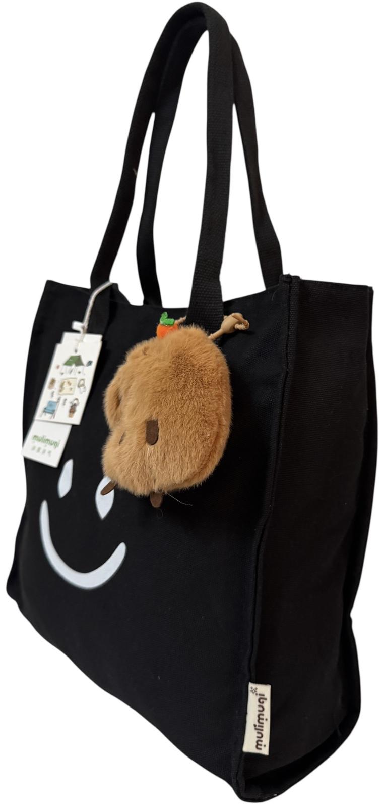 Шопер женский на подкладке и на молнии Черный (2266) - фото 2