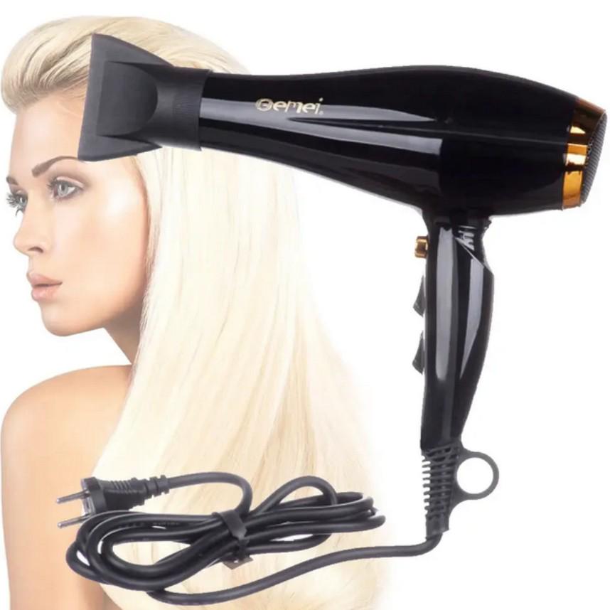 Фен для сушки и укладки волос Geemy GM-1765 с функцией холодного воздуха 2800 Вт Черный (315) - фото 10 Фен для сушки и укладки волос Geemy GM-1765 с функцией холодного воздуха 2800 Вт Черный (315) - фото 10