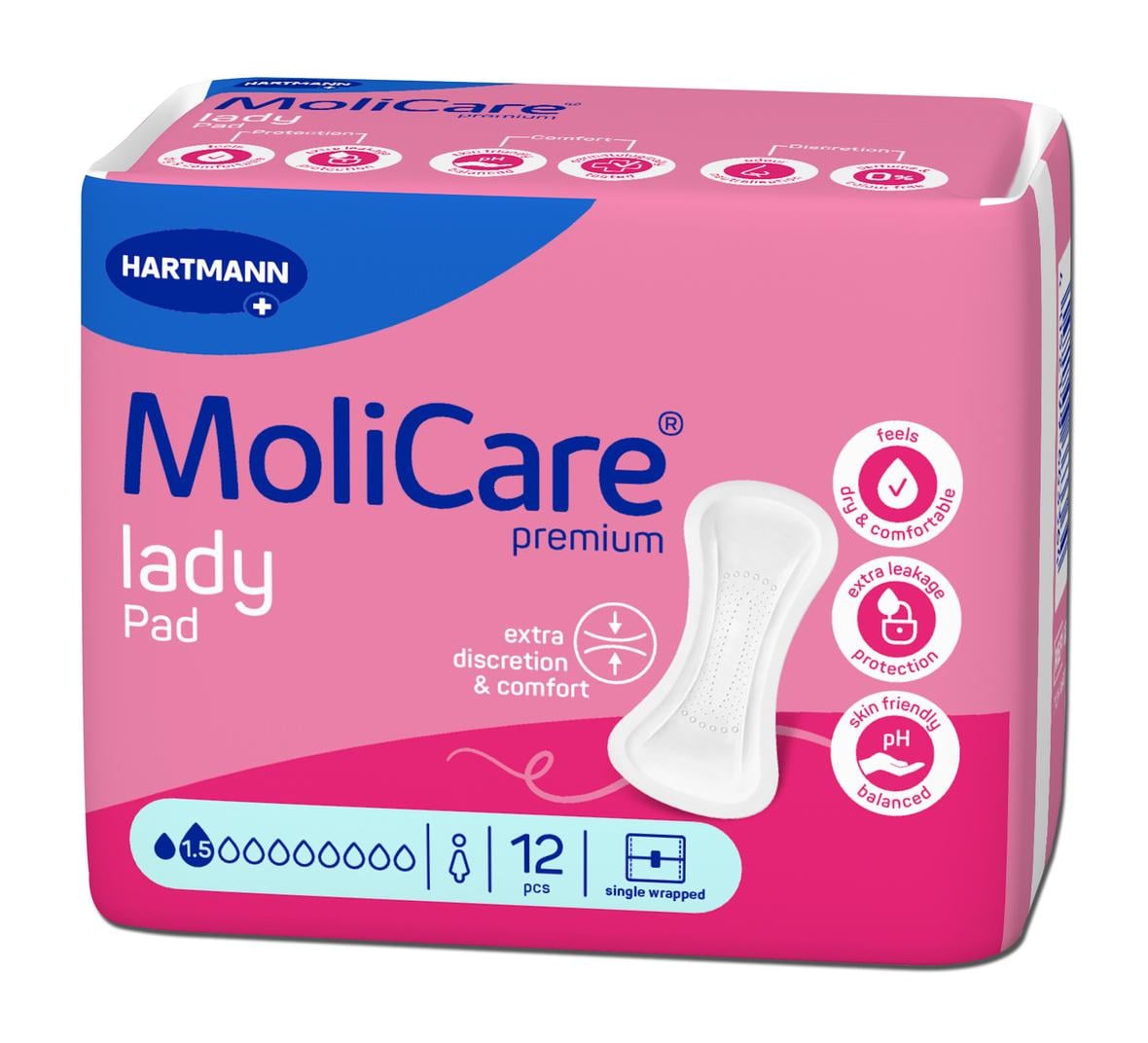 Урологические прокладки MoliCare Premium lady pad 1,5 капли 12 шт.