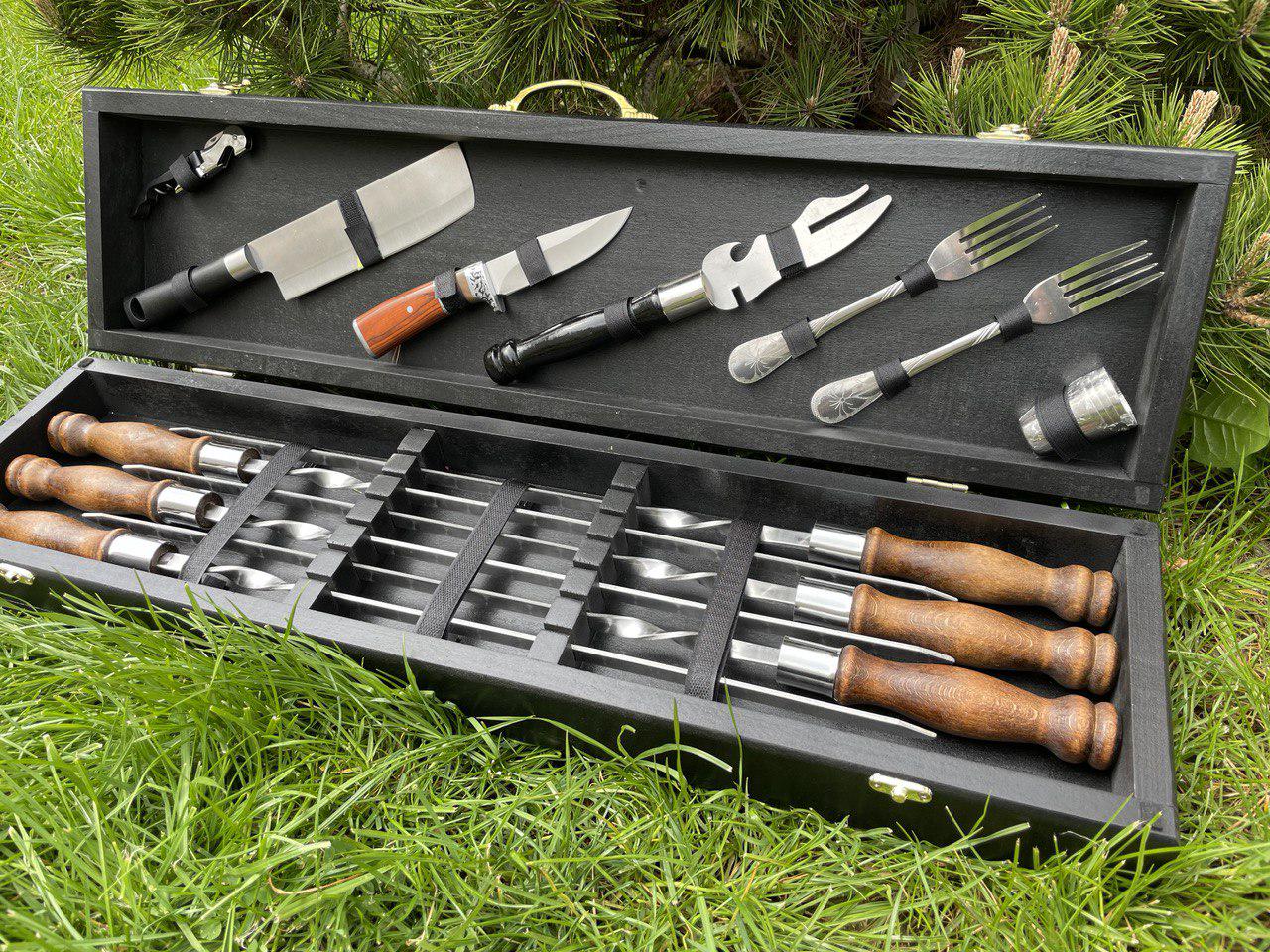 Набір шампурів Пікнік 16 у кейсі (10736588) - фото 2 Набір шампурів Пікнік 16 у кейсі (10736588) - фото 2