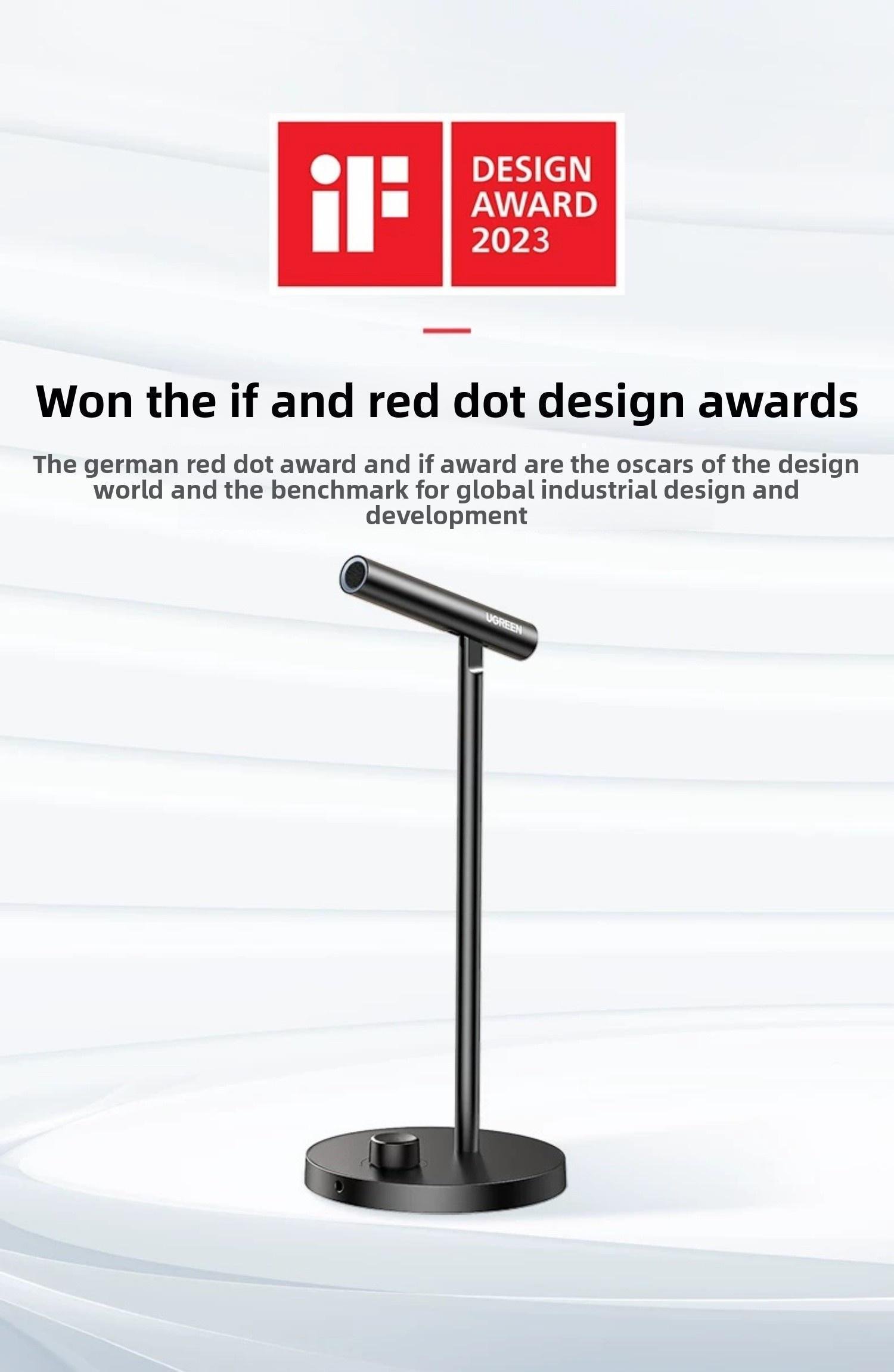 Мікрофон настільний Ugreen 360° 96 кГц/24 Чорний (55343) - фото 2 Мікрофон настільний Ugreen 360° 96 кГц/24 Чорний (55343) - фото 2