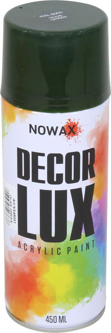 Краска-спрей Nowax Decor Lux Милитари Матовый 450 мл RAL 6003 (NX48051/NX65051)