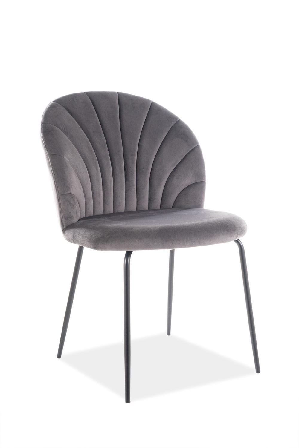 Стул Signal Lola Velvet Серый/Черный
