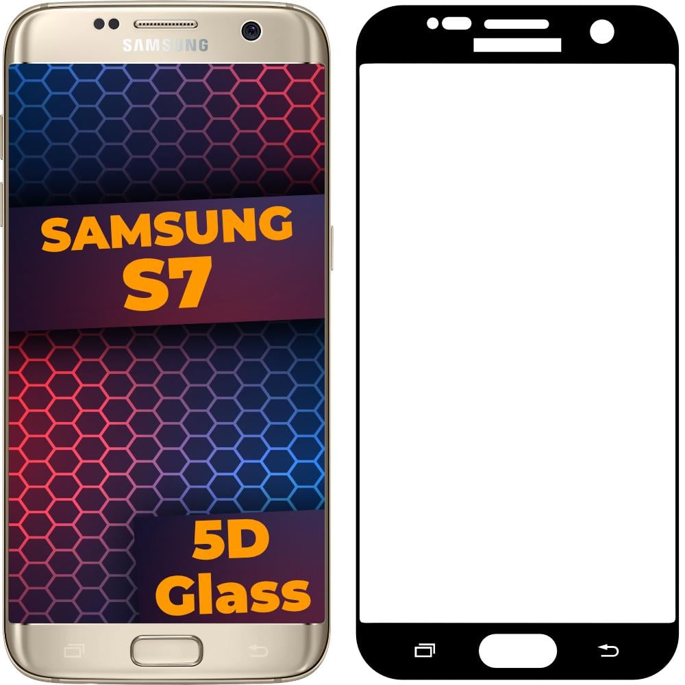 Стекло 5D Samsung Galaxy S7 защитное Full Glue Black (19868) Стекло 5D Samsung Galaxy S7 защитное Full Glue Black (19868)