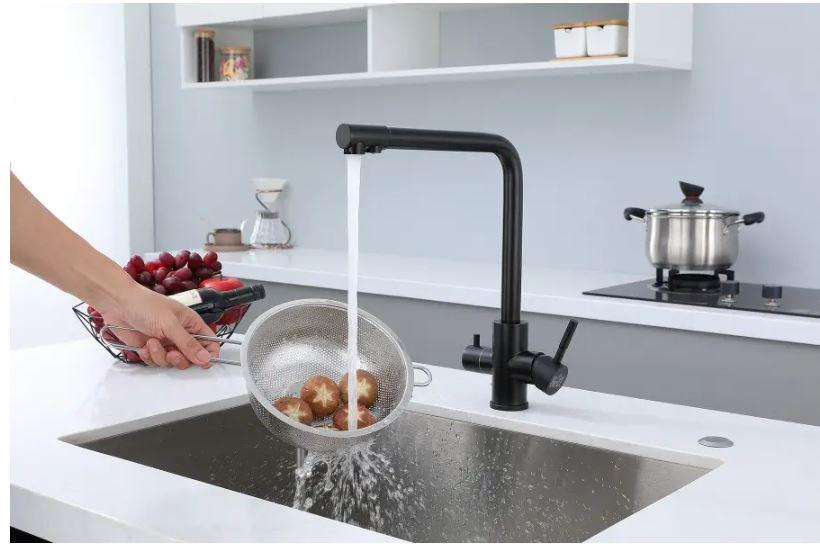Смеситель для кухни Nett с подключением к фильтру Черный - фото 5 Смеситель для кухни Nett с подключением к фильтру Черный - фото 5