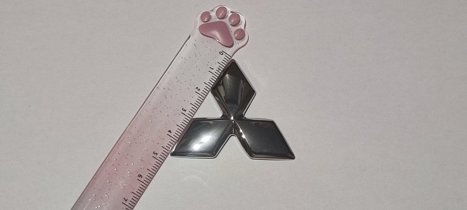 Логотип на кермо Mitsubishi Outlander 3/ASX/Eclipse Cross Хром (27503961) - фото 4