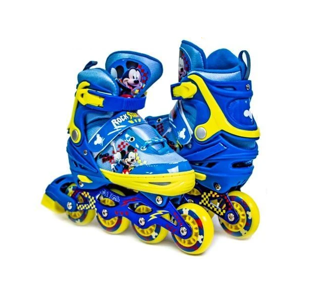 Комплект роликов и защита Disney Mickey Mouse колеса подсветкой р. 34-37 (1453798468)