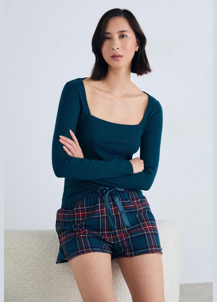 Лонгслив Hunkemoller Flannel М Темно-синий