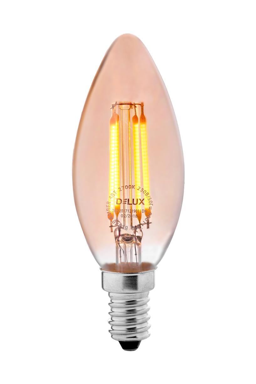 Лампа светодиодная Delux BL37B 4 Вт 2700K 220V E14 Теплый белый (36486371)