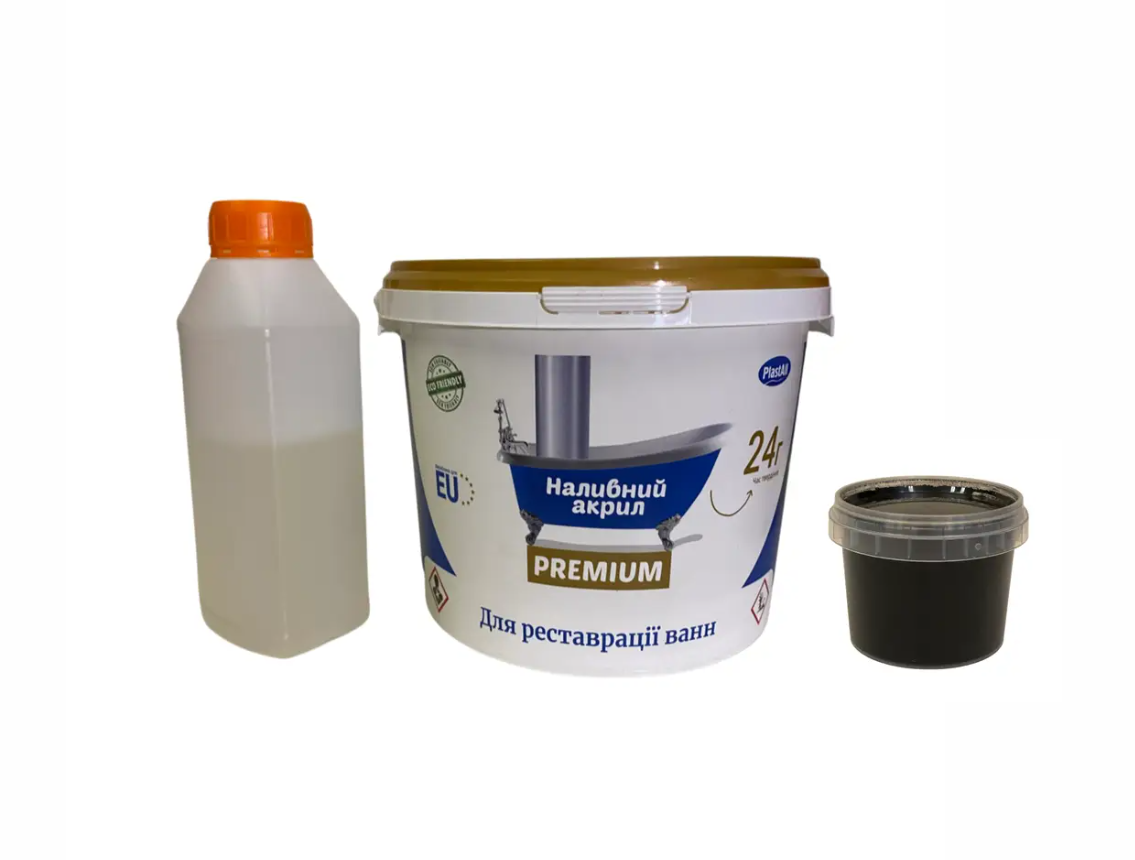 Акрил для ванн жидкий Plastall Premium 1,2 м 2,6 кг Черный (14963108)