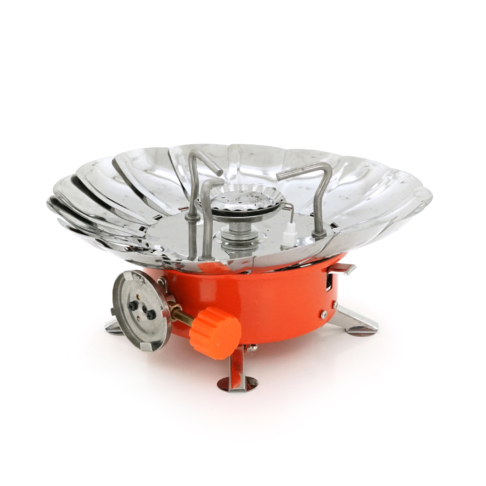 Газовая горелка туристическая K203 с пьезоподжигом и защитой от ветра бутан (YUT_V6391)