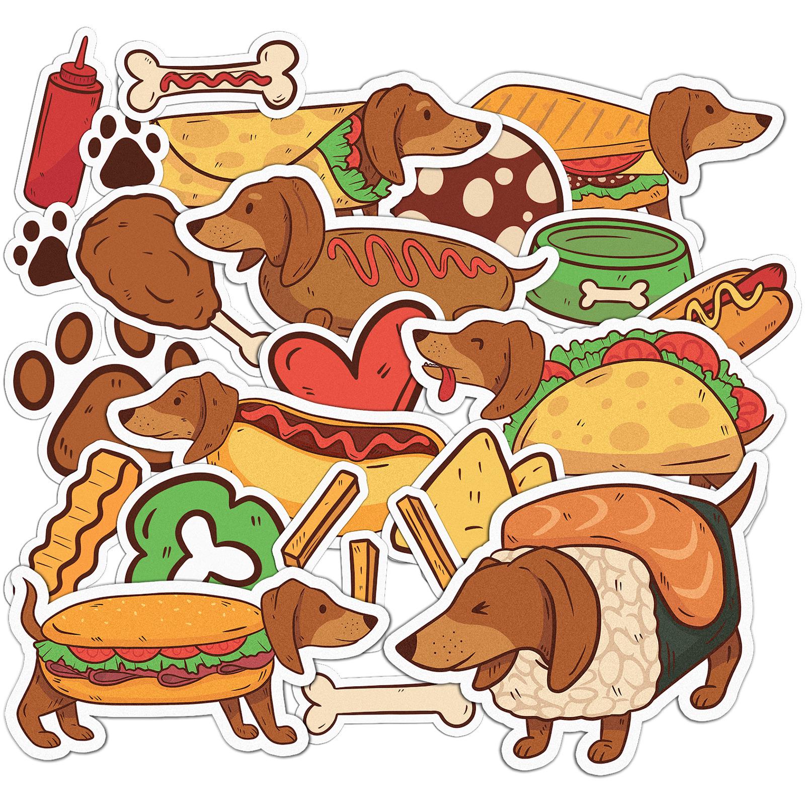 Набор стикеров Lex Altern Хот-доги виниловые 23 шт.