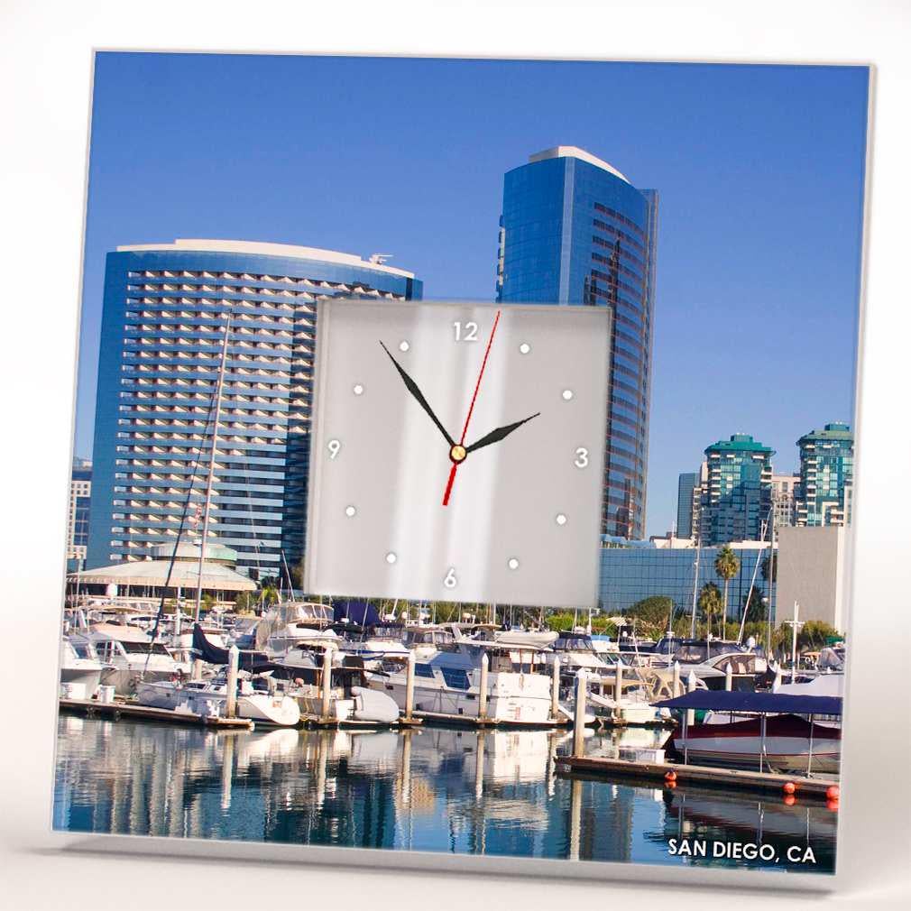 Часы настенные необычные WonderCloud Сан Диего 260x260 мм (C04013)