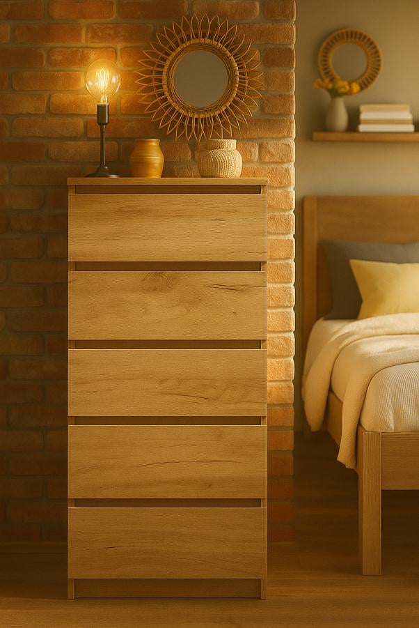 Комод для одежды Мастер Форм Брайт 500х376х1170 мм Дуб крафт золотой (20172)