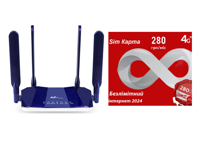 Роутер стационарный WI-FI 3G/4G LTE OLAX D 621 CPE и Безлимитный интернет SIM Vodafone